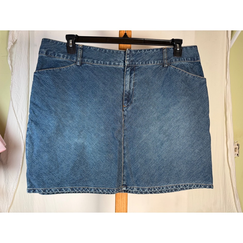 Old Navy Womens Blue Denim Mini Skirt Medium‎ Wash Cotton Size 20